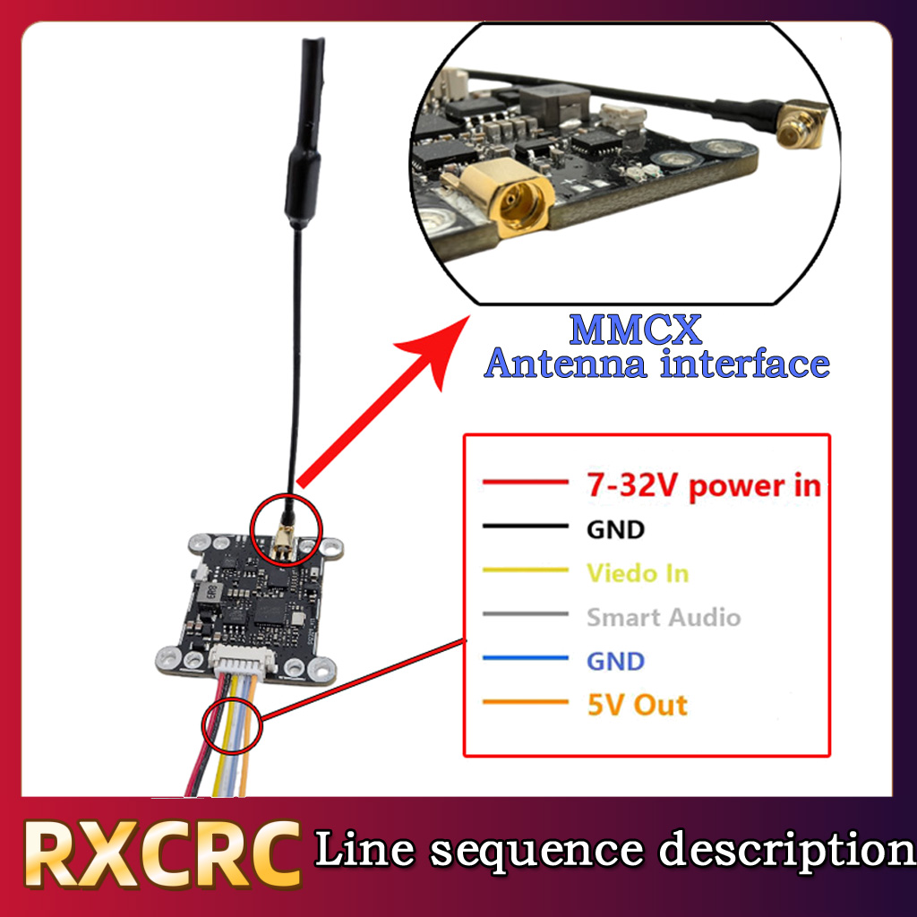 RXCRC 5.8G Module 48CH 1.6W VT - огляд і ціна Drone Receiver