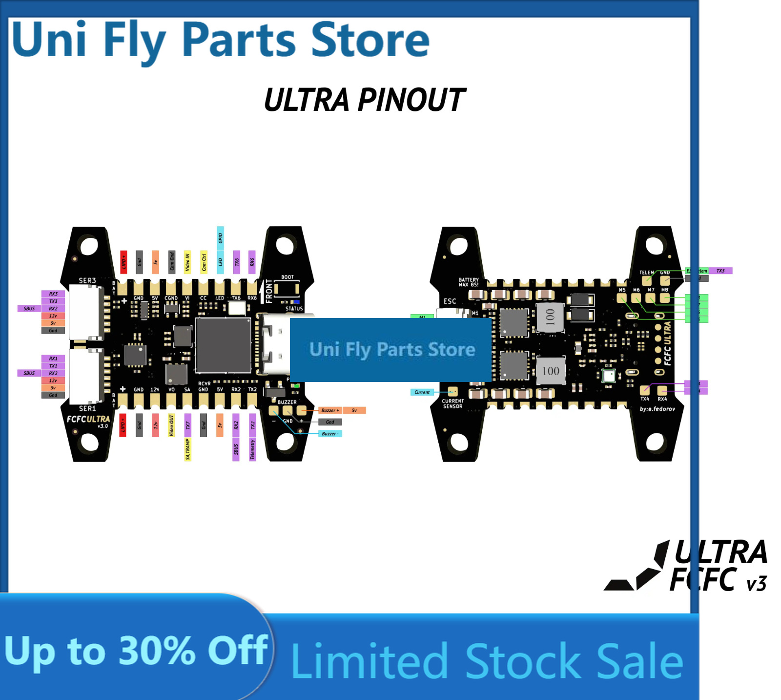 UniFlyKISS ULTRA V3 Flight Con - огляд і ціна Drone Buzzer