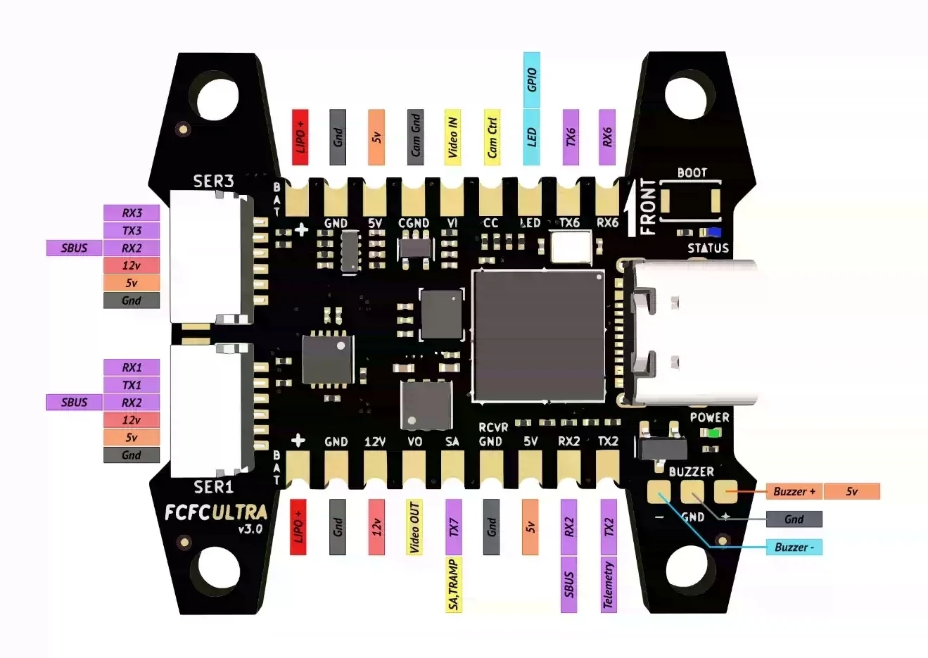 UniFlyKISS ULTRA V3 Flight Con - огляд і ціна Drone Buzzer